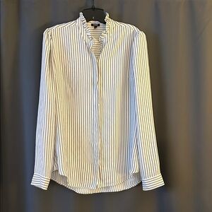 Express Black and White Striped Blouse